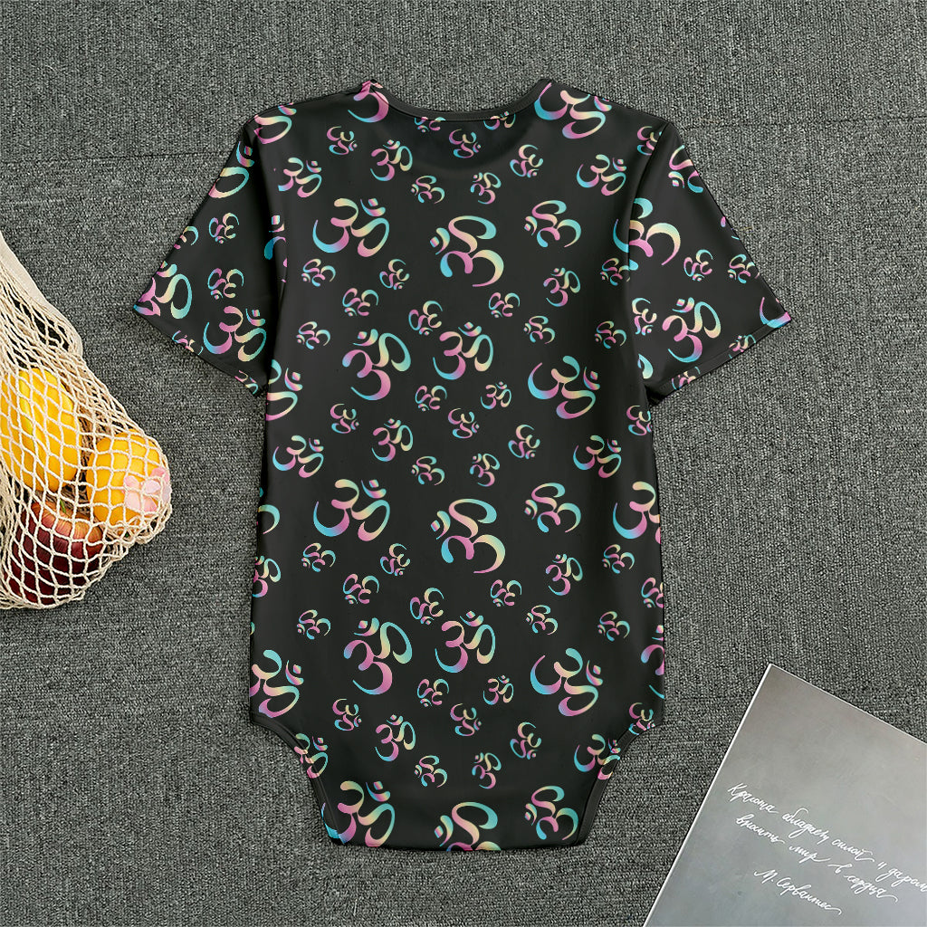 Om Sign Pattern Print Men's Bodysuit