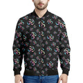 Om Sign Pattern Print Men's Bomber Jacket
