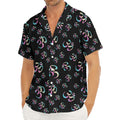 Om Sign Pattern Print Men's Deep V-Neck Shirt
