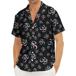 Om Sign Pattern Print Men's Deep V-Neck Shirt