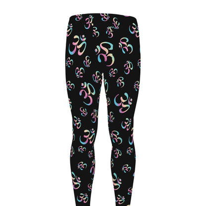 Om Sign Pattern Print Men's leggings
