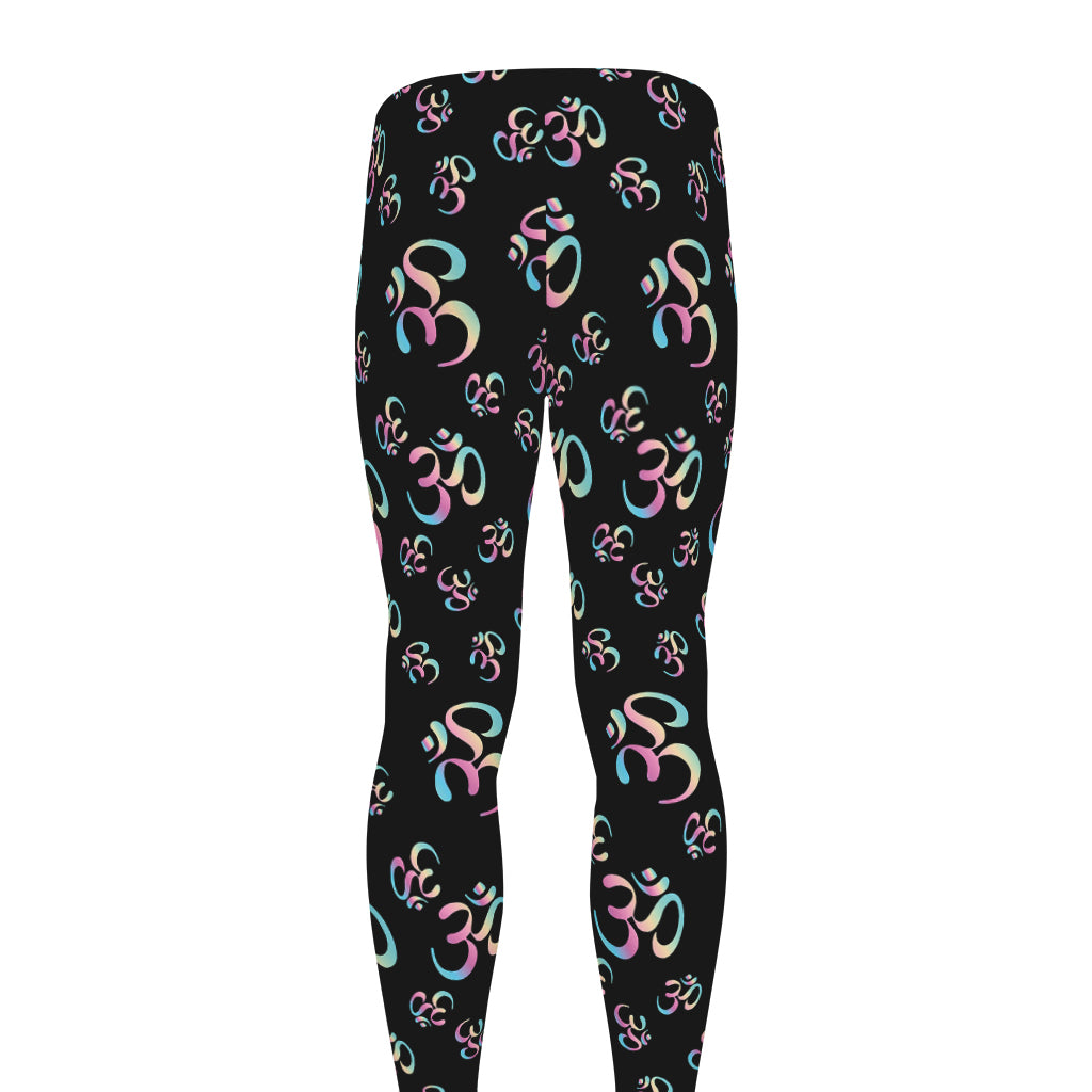 Om Sign Pattern Print Men's leggings