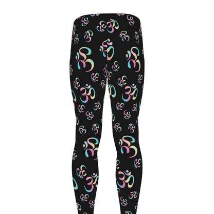 Om Sign Pattern Print Men's leggings