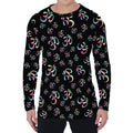 Om Sign Pattern Print Men's Long Sleeve T-Shirt