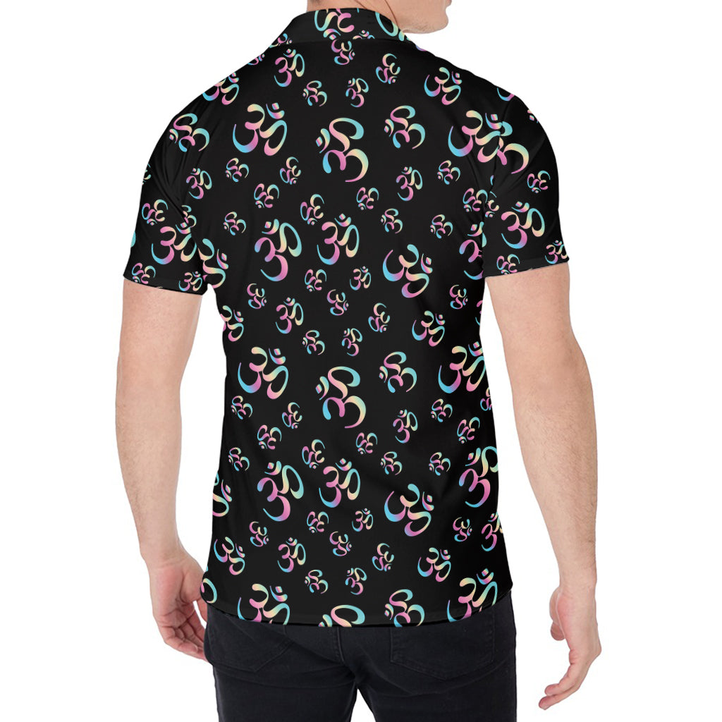 Om Sign Pattern Print Men's Shirt