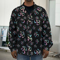Om Sign Pattern Print Men's Shirt Jacket