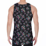 Om Sign Pattern Print Men's Velvet Tank Top