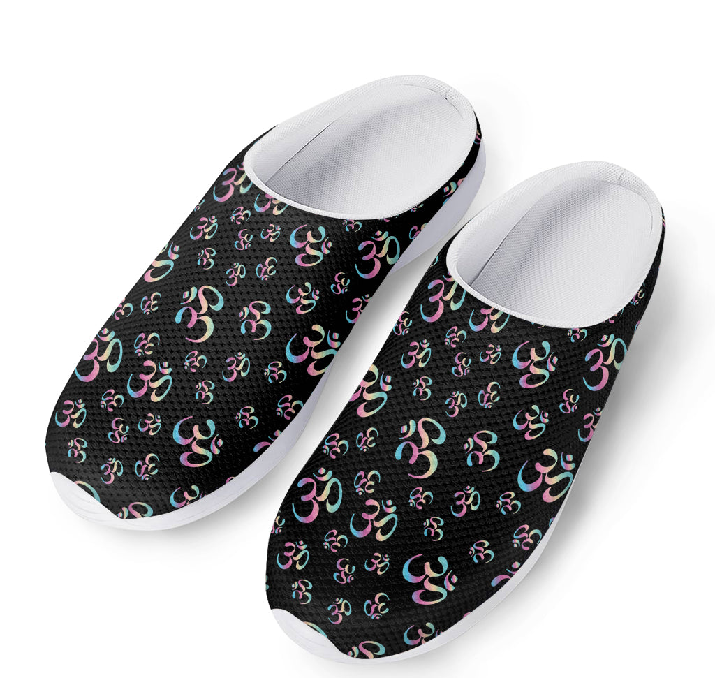 Om Sign Pattern Print Mesh Casual Shoes