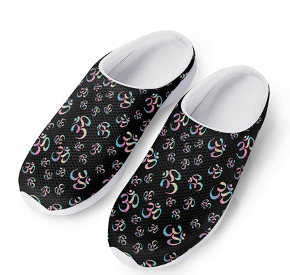 Om Sign Pattern Print Mesh Casual Shoes