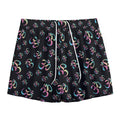 Om Sign Pattern Print Mesh Shorts
