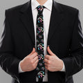 Om Sign Pattern Print Necktie