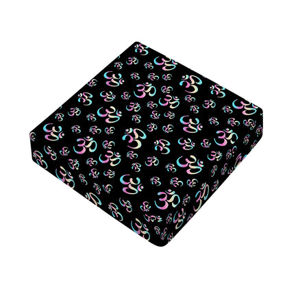 Om Sign Pattern Print Outdoor Seat Cushion Cover