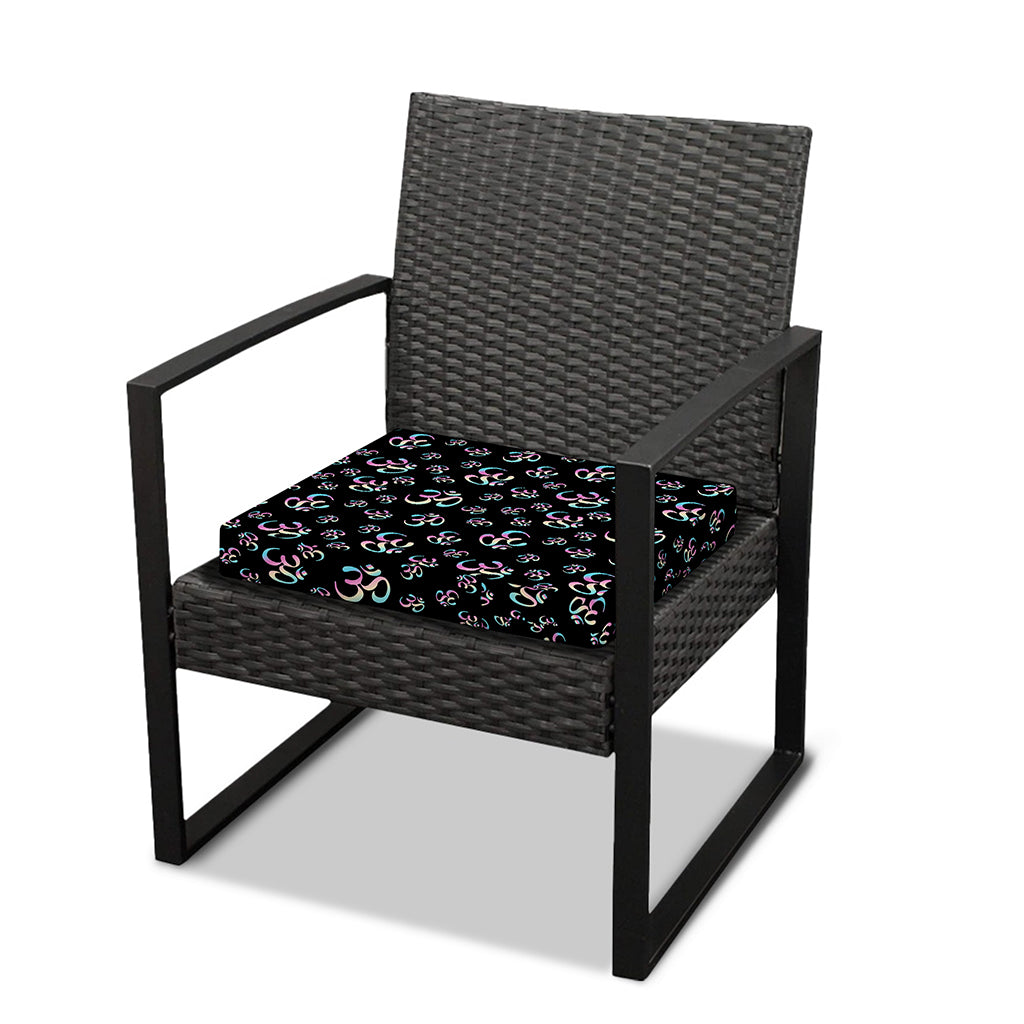 Om Sign Pattern Print Outdoor Seat Cushion Cover