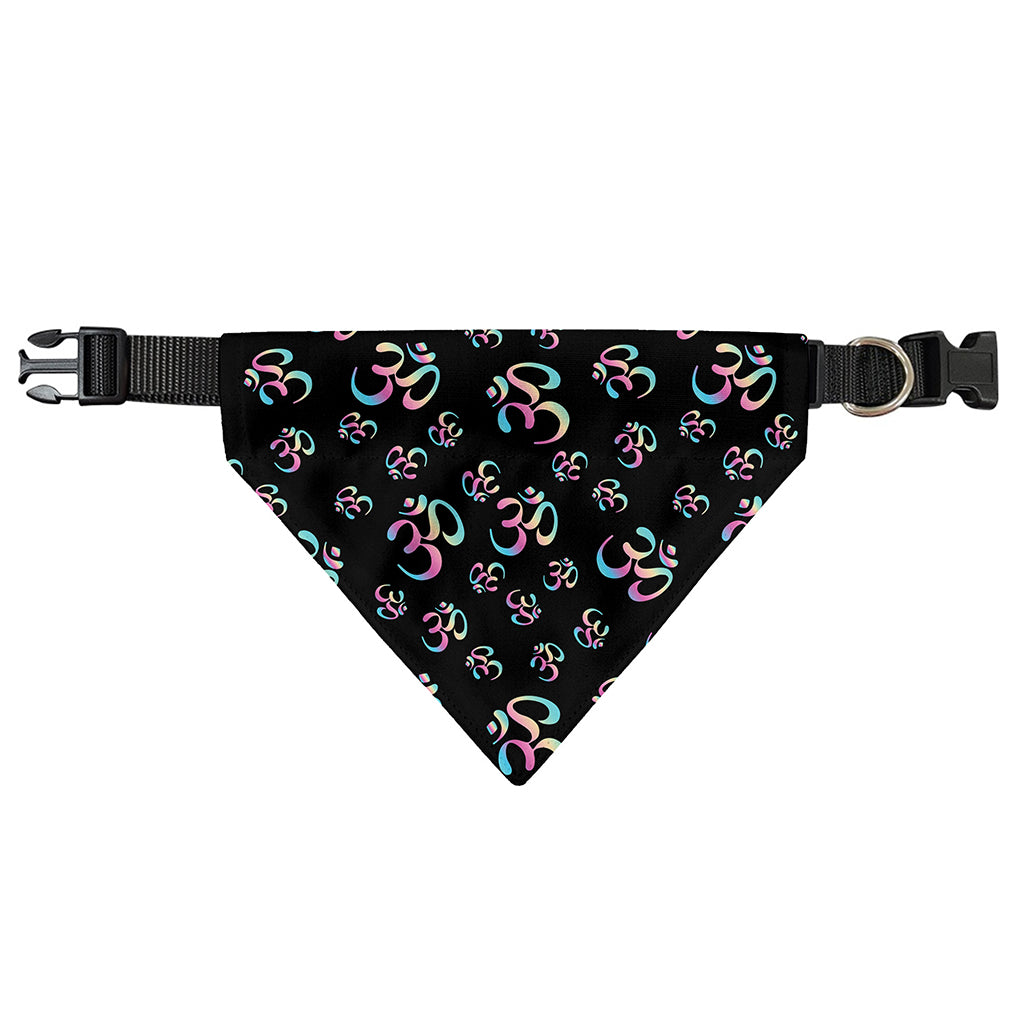 Om Sign Pattern Print Over The Collar Dog Bandana
