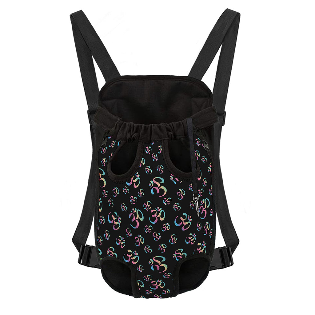 Om Sign Pattern Print Pet Carrier Backpack