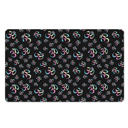 Om Sign Pattern Print Polyester Doormat