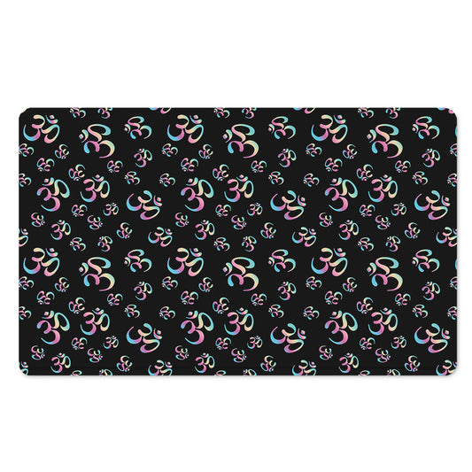 Om Sign Pattern Print Polyester Doormat