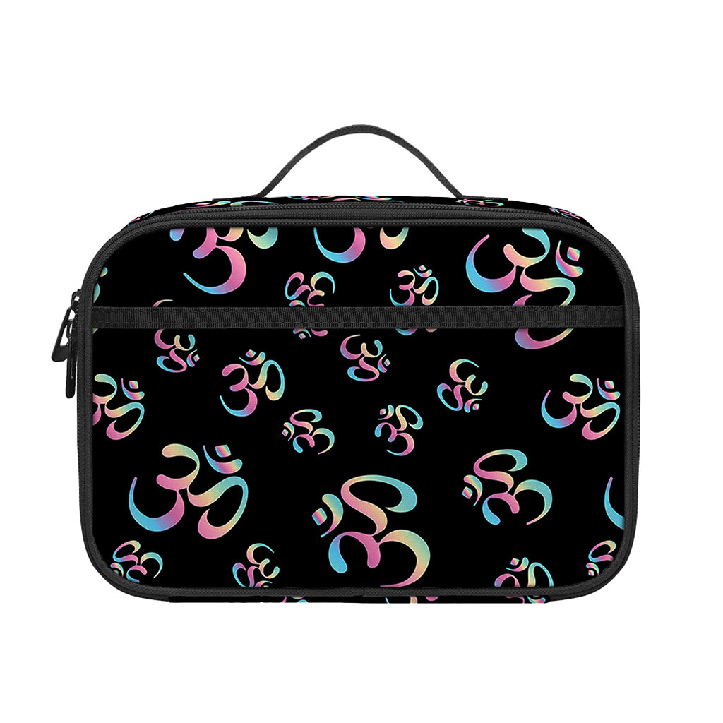 Om Sign Pattern Print Portable Lunch Bag