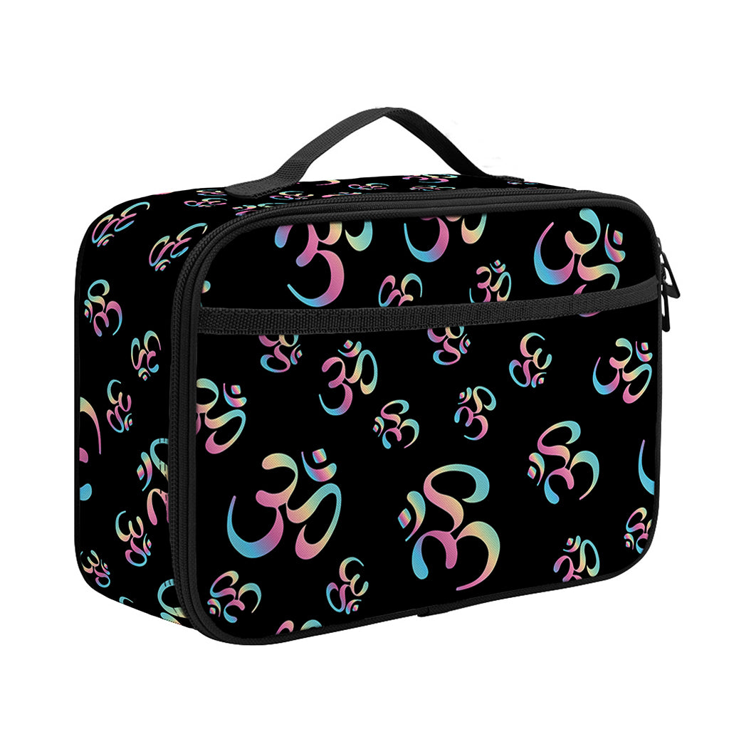 Om Sign Pattern Print Portable Lunch Bag