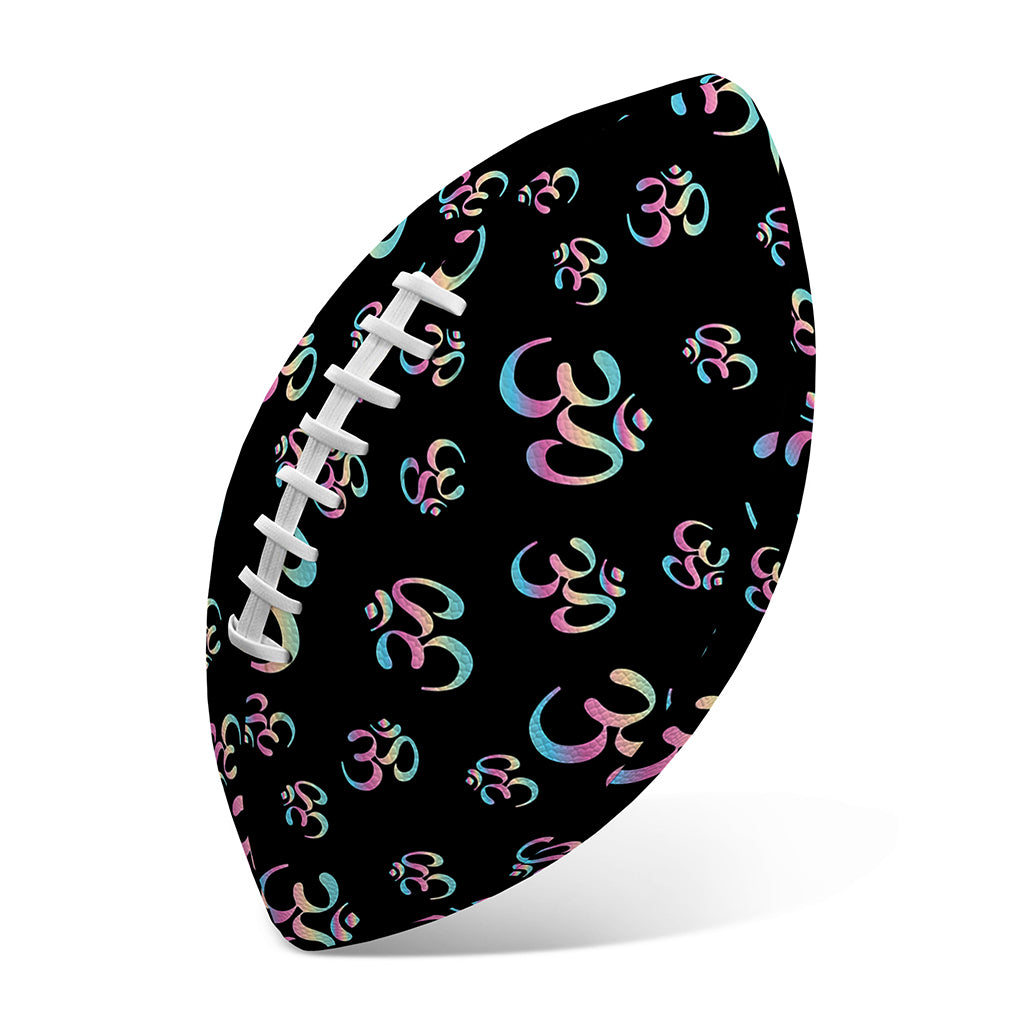 Om Sign Pattern Print Rugby Ball