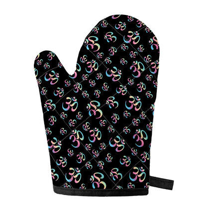Om Sign Pattern Print Single Oven Mitt