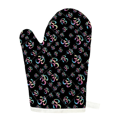 Om Sign Pattern Print Single Oven Mitt