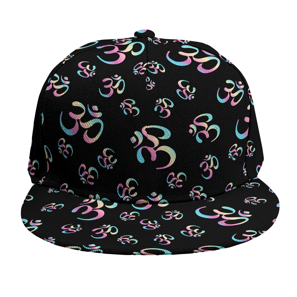 Om Sign Pattern Print Snapback Cap