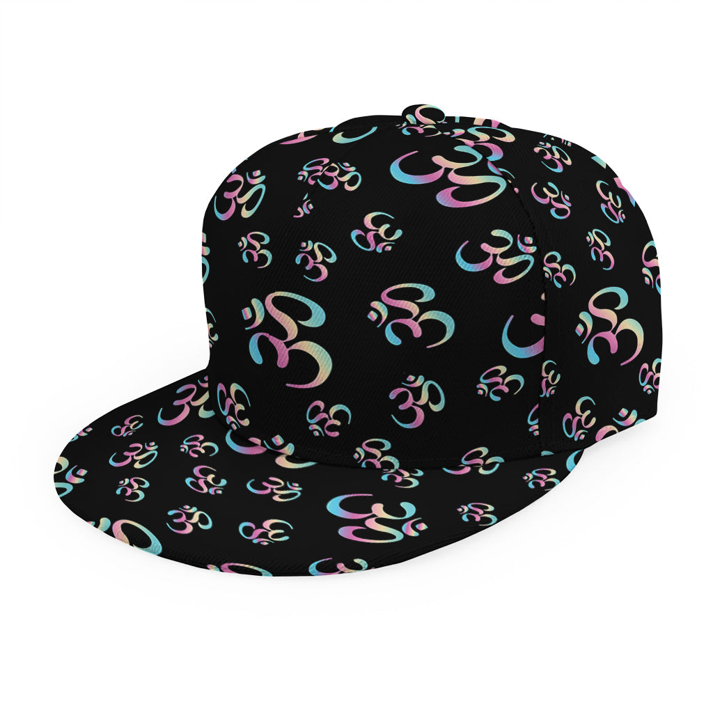 Om Sign Pattern Print Snapback Cap