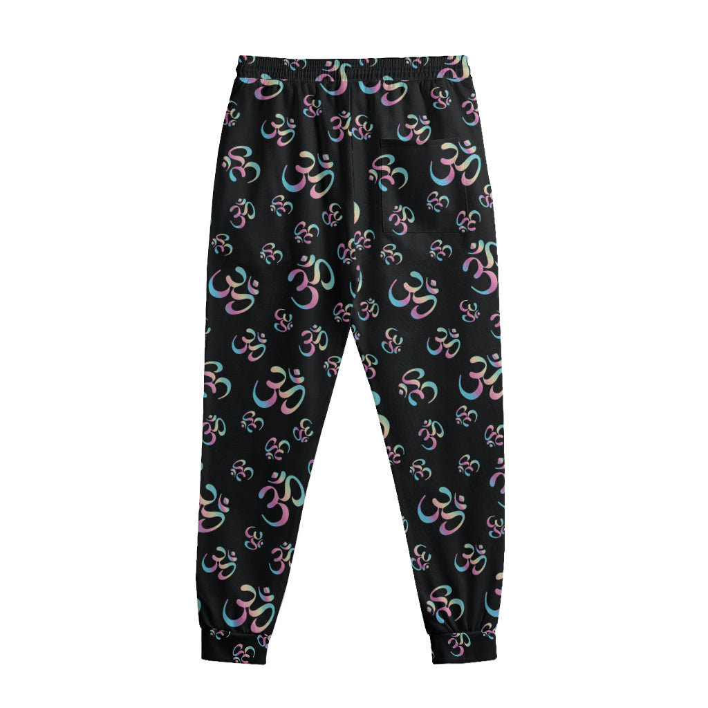 Om Sign Pattern Print Sweatpants