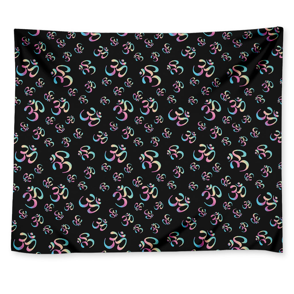Om Sign Pattern Print Tapestry