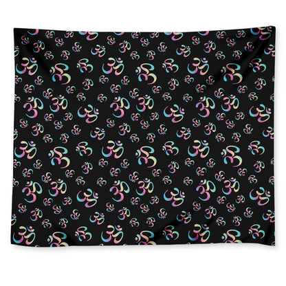 Om Sign Pattern Print Tapestry