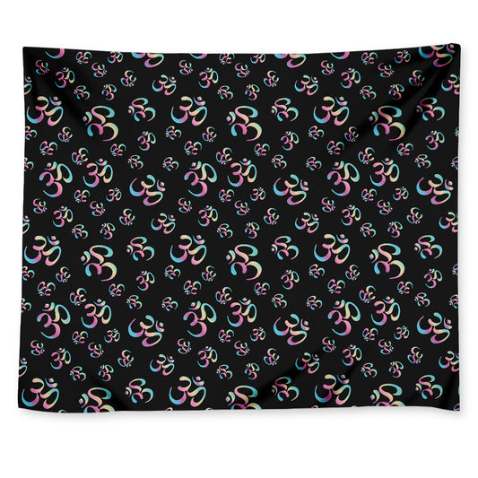 Om Sign Pattern Print Tapestry