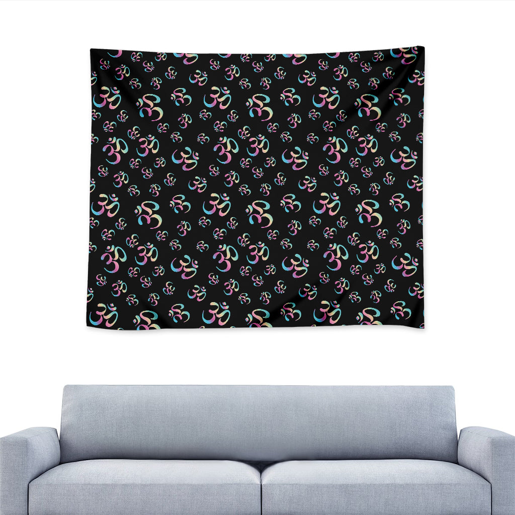 Om Sign Pattern Print Tapestry