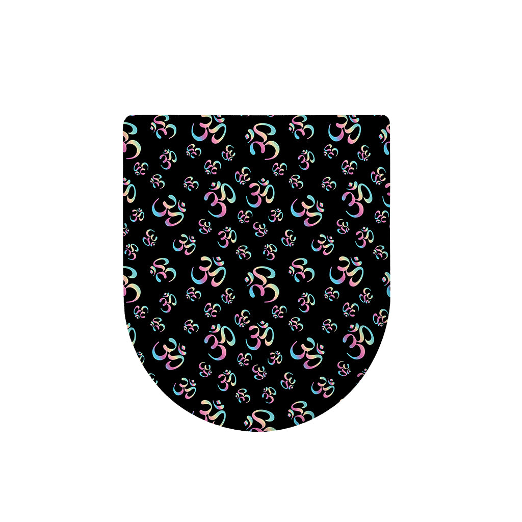 Om Sign Pattern Print Toilet Lid Cover