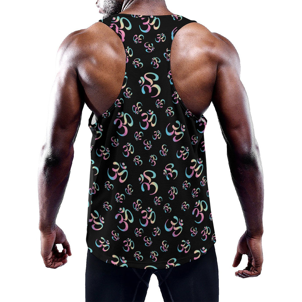 Om Sign Pattern Print Training Tank Top
