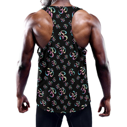 Om Sign Pattern Print Training Tank Top