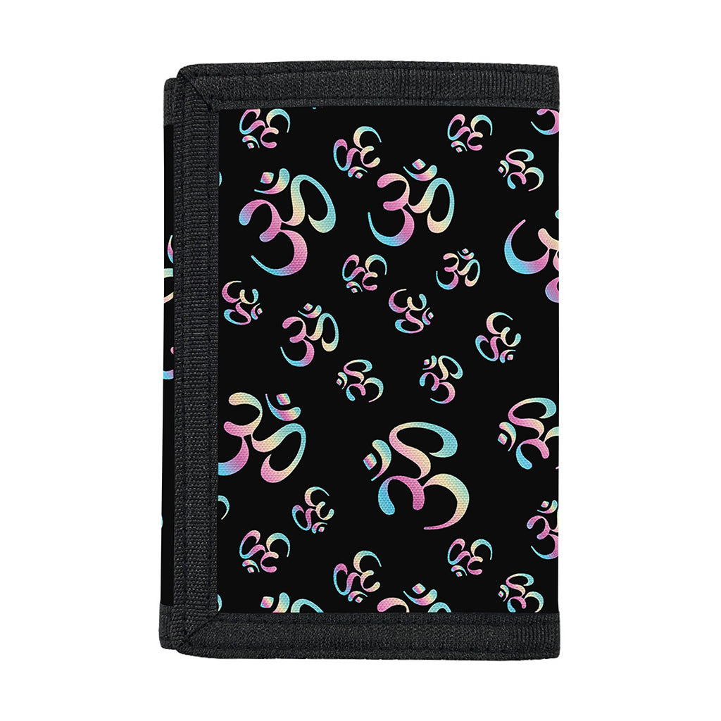 Om Sign Pattern Print Trifold Wallet