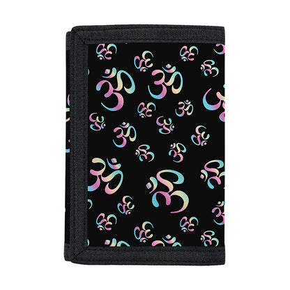 Om Sign Pattern Print Trifold Wallet