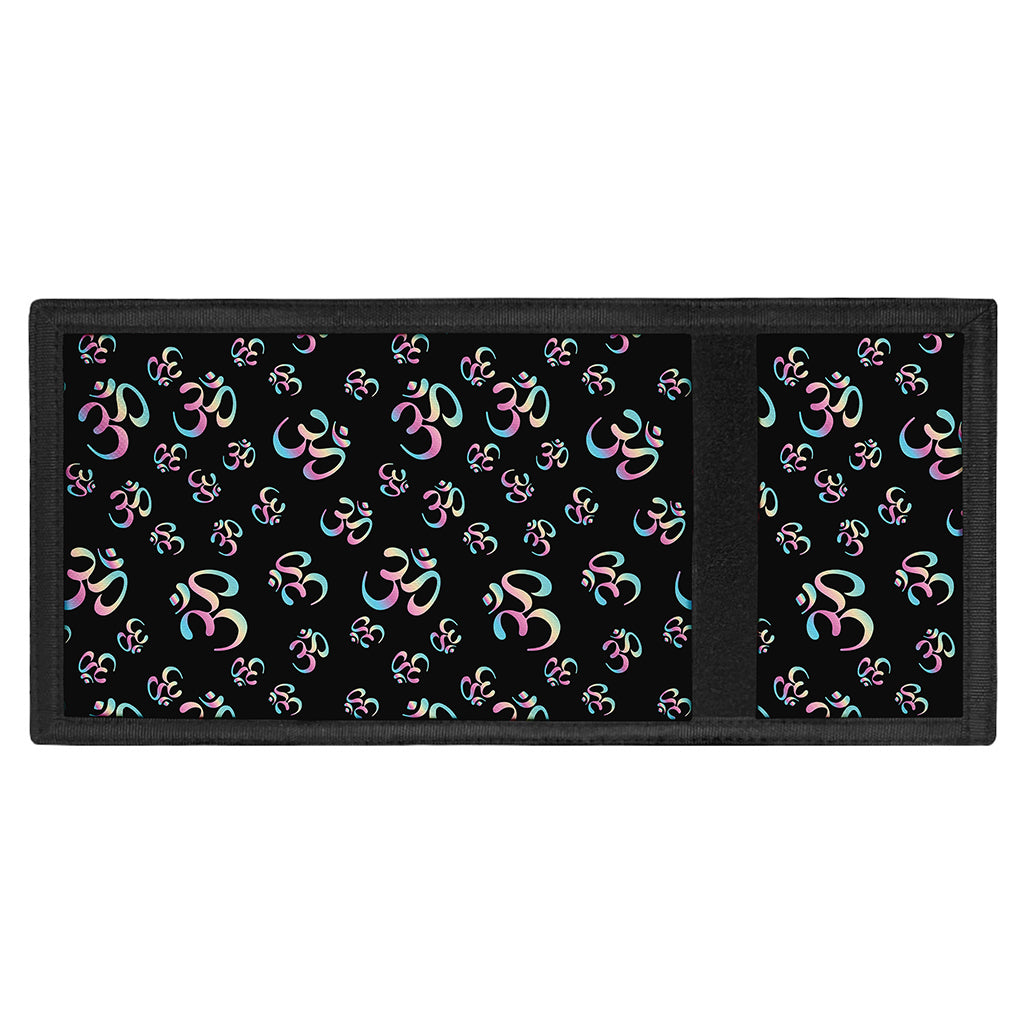 Om Sign Pattern Print Trifold Wallet