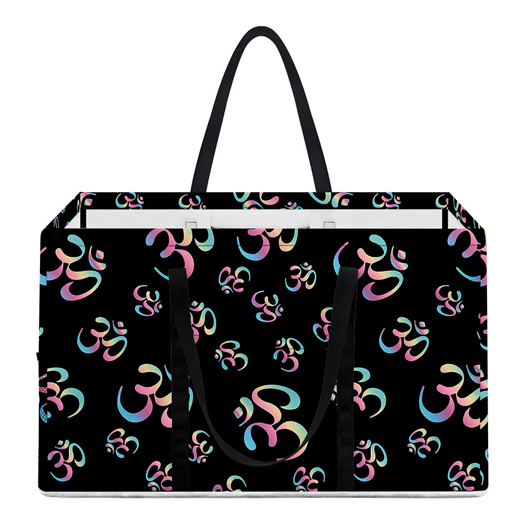 Om Sign Pattern Print Utility Tote Bag