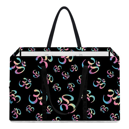Om Sign Pattern Print Utility Tote Bag