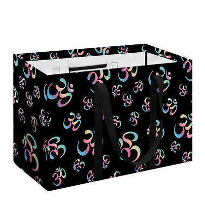 Om Sign Pattern Print Utility Tote Bag