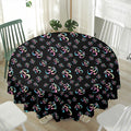 Om Sign Pattern Print Waterproof Round Tablecloth