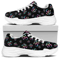 Om Sign Pattern Print White Chunky Shoes
