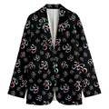 Om Sign Pattern Print Women's Cotton Blazer