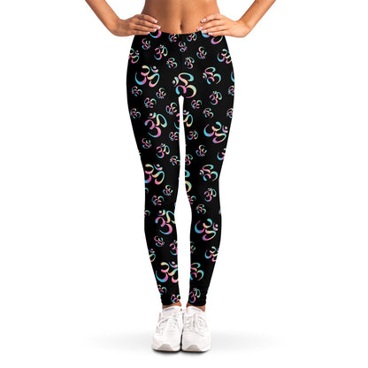 Om Sign Pattern Print Women's Leggings