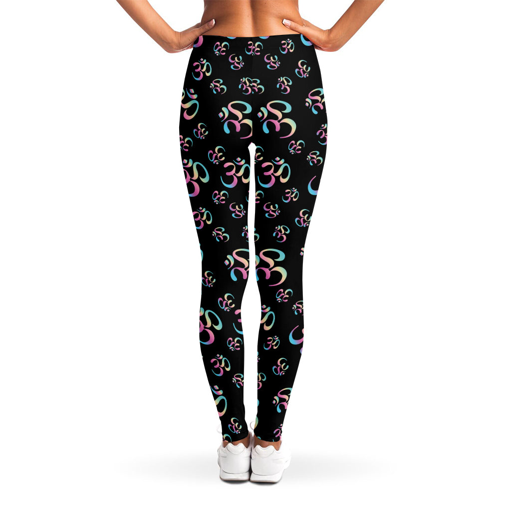 Om Sign Pattern Print Women's Leggings