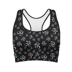 Om Sign Pattern Print Women's Sports Bra