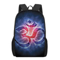 Om Sign Print 17 Inch Backpack