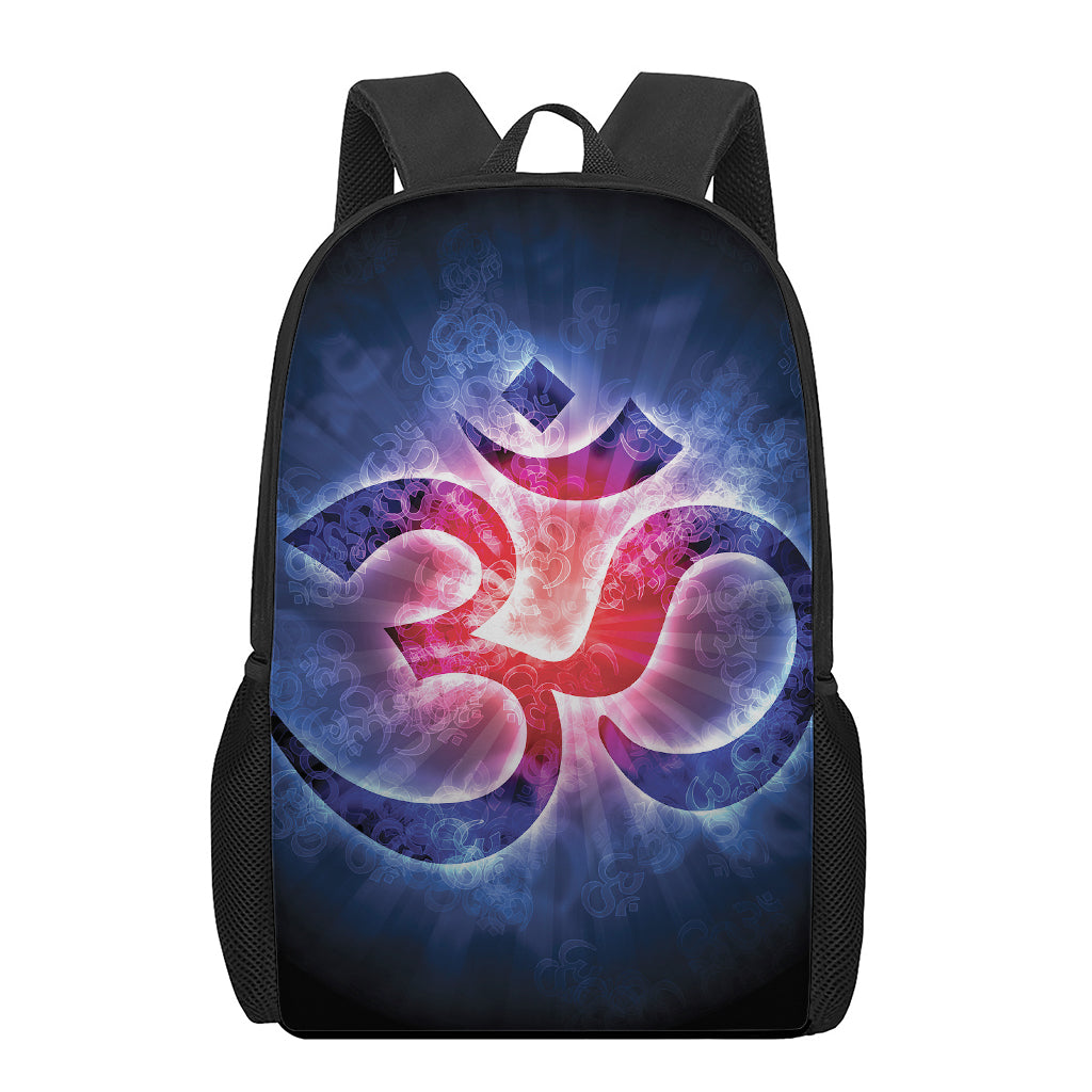 Om Sign Print 17 Inch Backpack